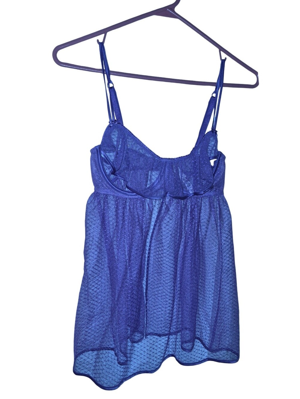 Victoria's Secret Purple Sheer Ruffle Camisole Size Medium7